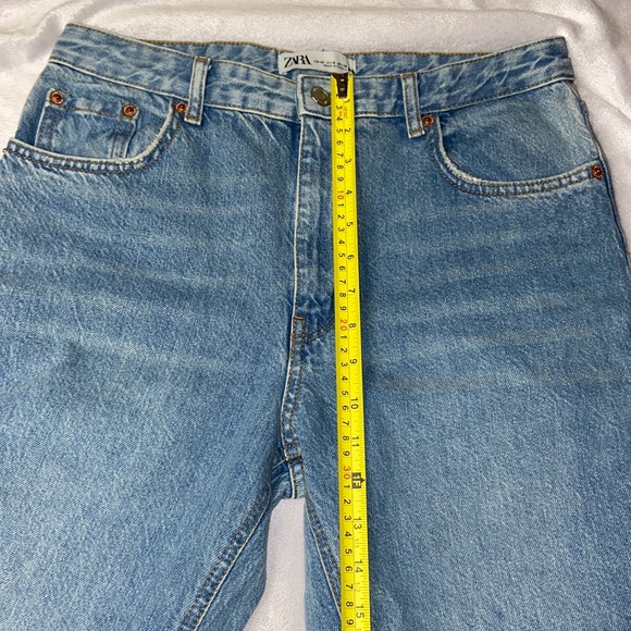 Zara Denim Blue Flare Jeans - Picture 3 of 11